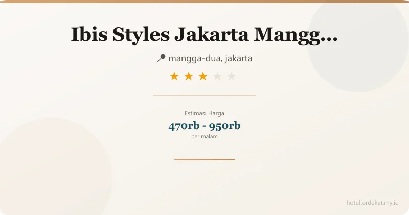 Ibis Styles Jakarta Mangga Dua - Hotel 3 bintang di mangga-dua, jakarta