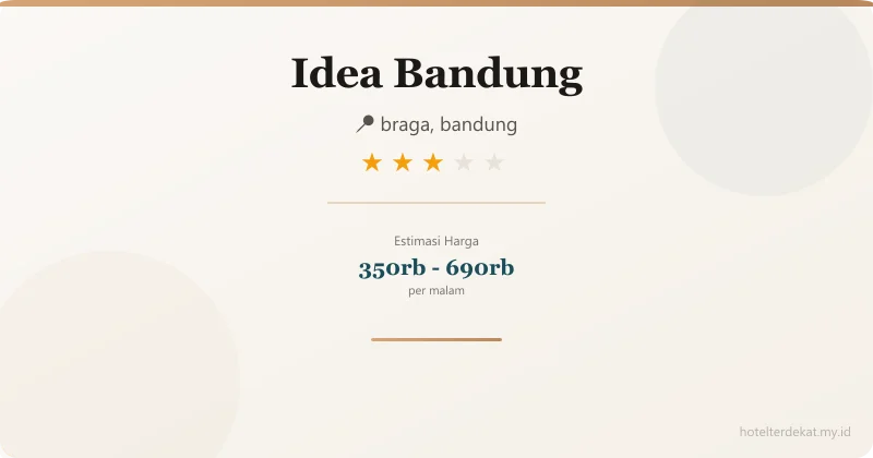 Idea  Bandung - Hotel 3 bintang di braga, bandung