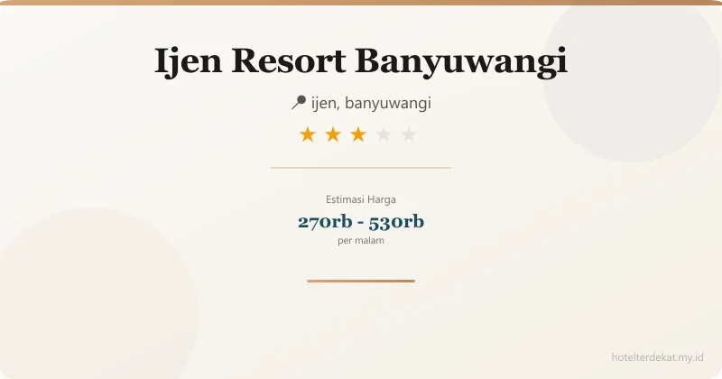 Ijen Resort Banyuwangi - Hotel 3 bintang di ijen, banyuwangi