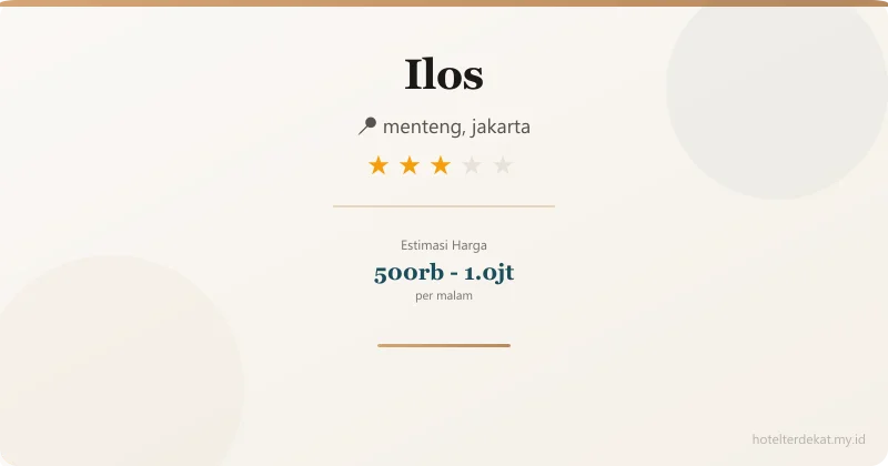 Ilos - Hotel 3 bintang di menteng, jakarta