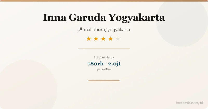 Inna Garuda Yogyakarta - Hotel 4 bintang di malioboro, yogyakarta