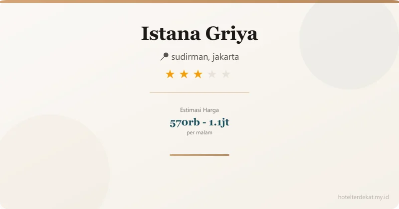 Istana Griya - Hotel 3 bintang di sudirman, jakarta
