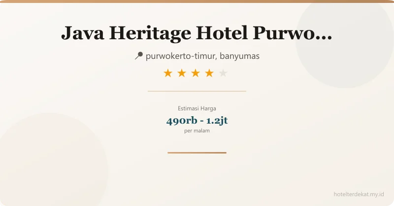 Java Heritage Hotel Purwokerto - Hotel 4 bintang di purwokerto-timur, banyumas