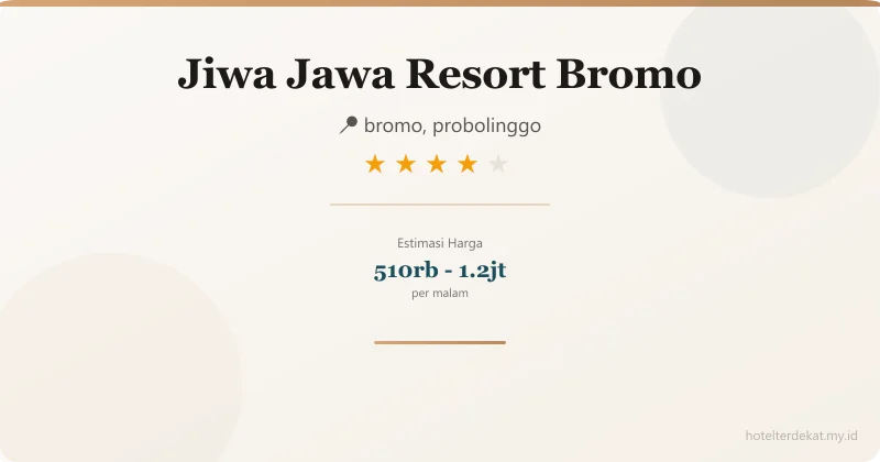 Jiwa Jawa Resort Bromo - Hotel 4 bintang di bromo, probolinggo