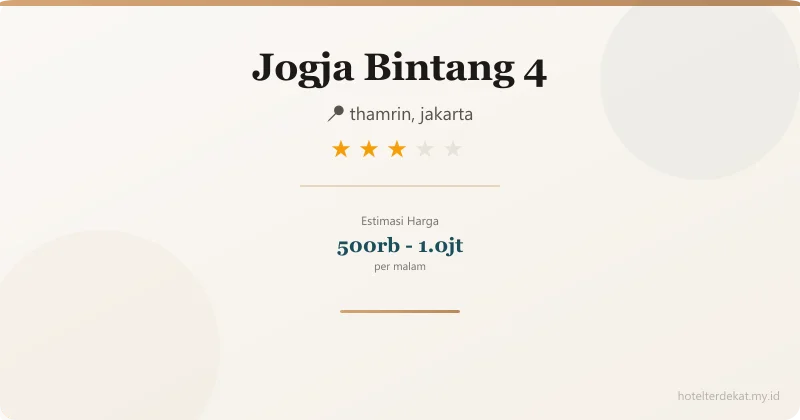 Jogja Bintang 4 - Hotel 3 bintang di thamrin, jakarta