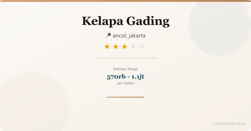 Kelapa Gading - Hotel 3 bintang di ancol, jakarta