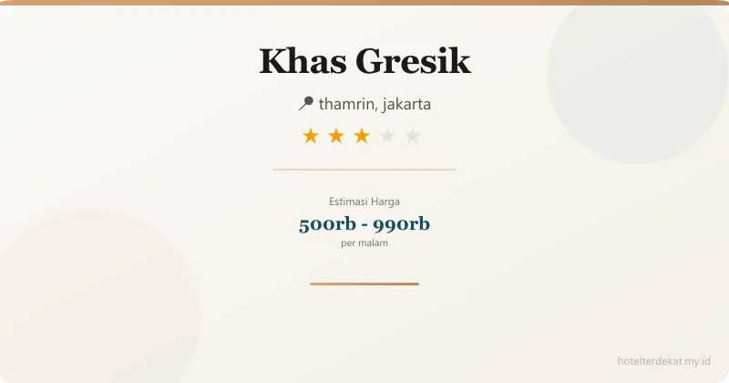 Khas Gresik - Hotel 3 bintang di thamrin, jakarta