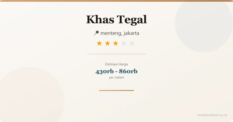 Khas Tegal - Hotel 3 bintang di menteng, jakarta