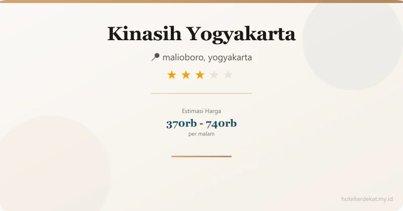 Kinasih  Yogyakarta - Hotel 3 bintang di malioboro, yogyakarta