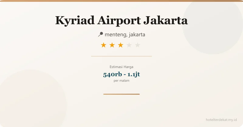 Kyriad Airport  Jakarta - Hotel 3 bintang di menteng, jakarta