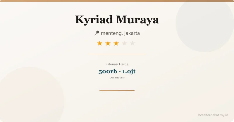 Kyriad Muraya - Hotel 3 bintang di menteng, jakarta