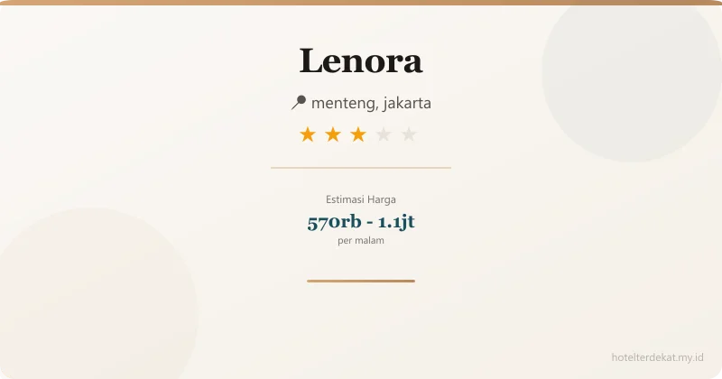 Lenora - Hotel 3 bintang di menteng, jakarta