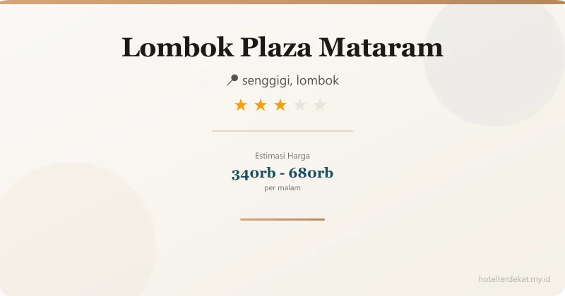 Lombok Plaza  Mataram - Hotel 3 bintang di senggigi, lombok