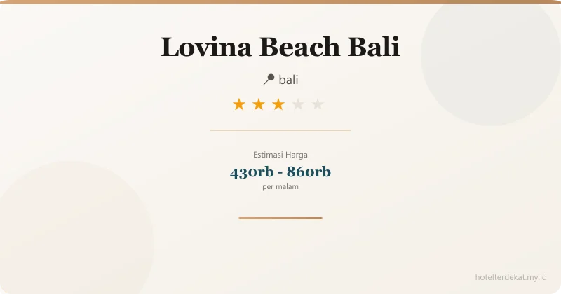 Lovina Beach  Bali - Hotel 3 bintang di bali
