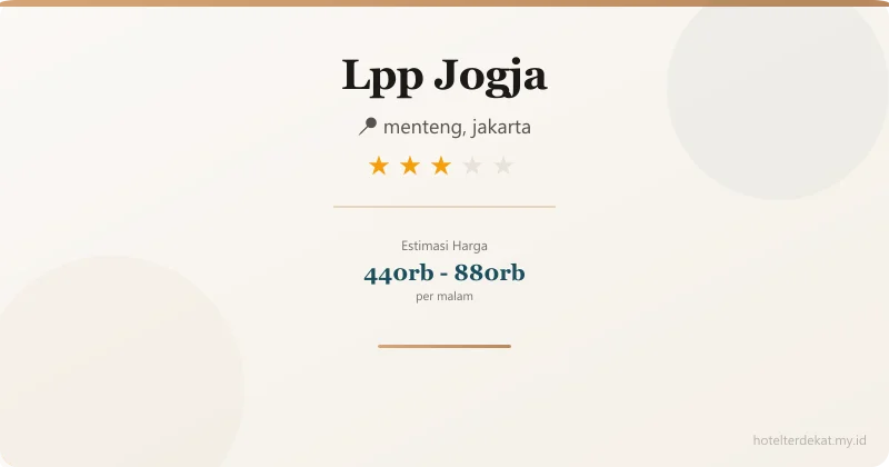 Lpp  Jogja - Hotel 3 bintang di menteng, jakarta