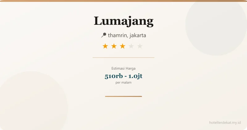 Lumajang - Hotel 3 bintang di thamrin, jakarta