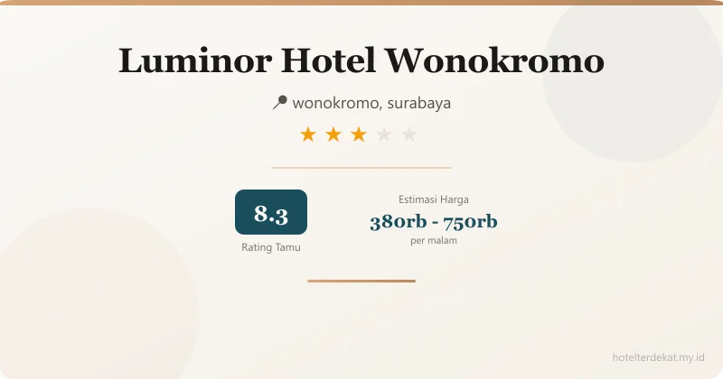 Luminor Hotel Wonokromo - Hotel 3 bintang di wonokromo, surabaya