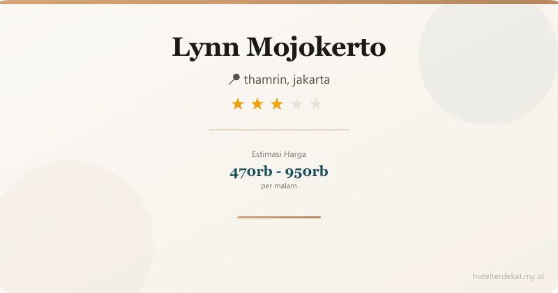 Lynn  Mojokerto - Hotel 3 bintang di thamrin, jakarta