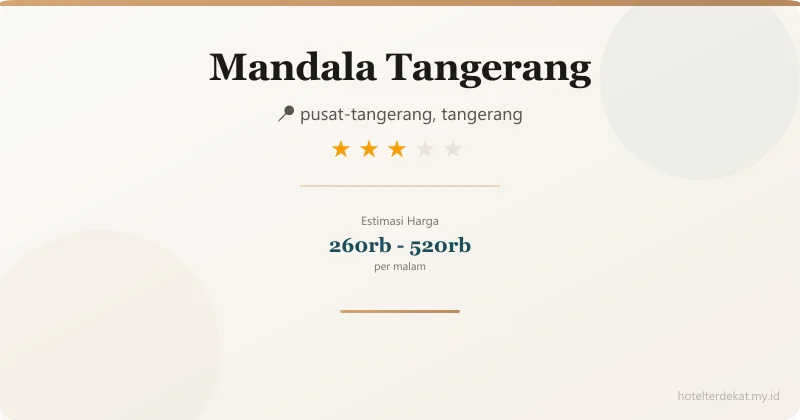 Mandala  Tangerang - Hotel 3 bintang di pusat-tangerang, tangerang