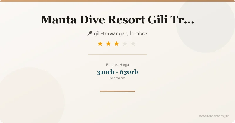 Manta Dive Resort Gili Trawangan - Hotel 3 bintang di gili-trawangan, lombok