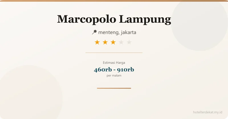 Marcopolo  Lampung - Hotel 3 bintang di menteng, jakarta