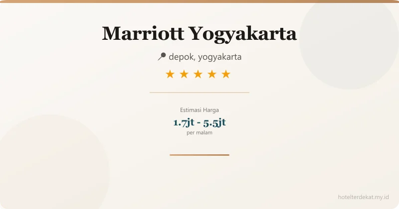 Marriott Yogyakarta - Hotel 5 bintang di depok, yogyakarta