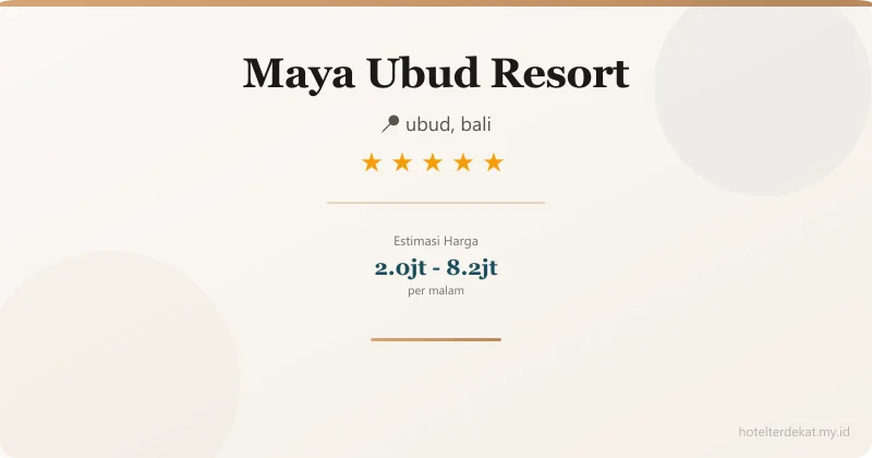 Maya Ubud Resort - Hotel 5 bintang di ubud, bali