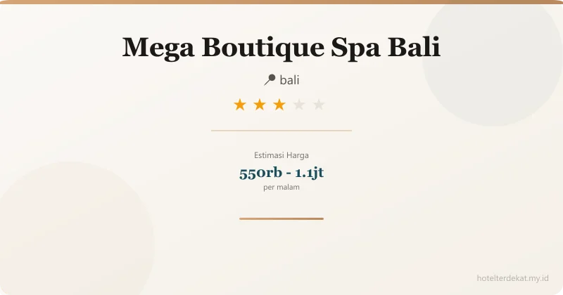 Mega Boutique  Spa Bali - Hotel 3 bintang di bali