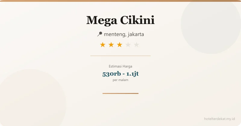 Mega Cikini - Hotel 3 bintang di menteng, jakarta