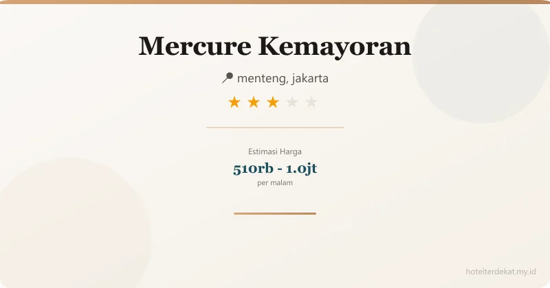 Mercure  Kemayoran - Hotel 3 bintang di menteng, jakarta