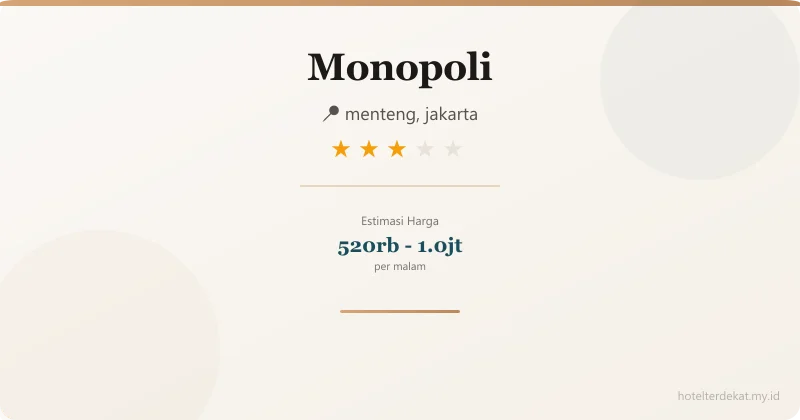 Monopoli - Hotel 3 bintang di menteng, jakarta