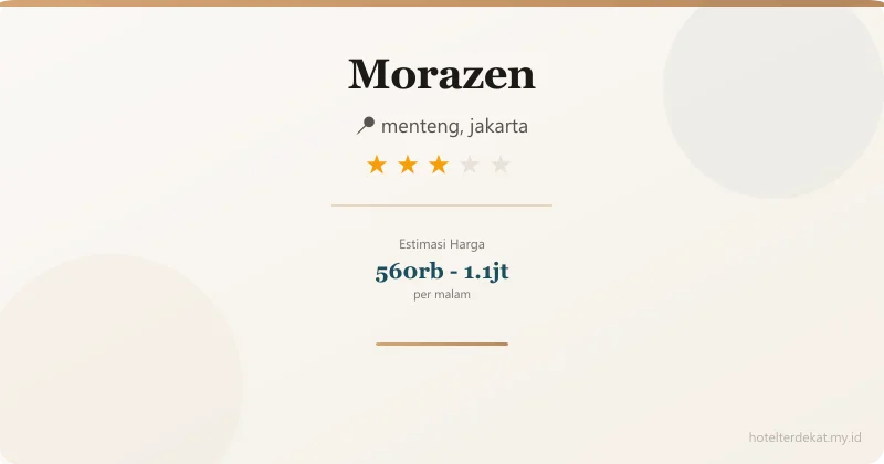 Morazen - Hotel 3 bintang di menteng, jakarta