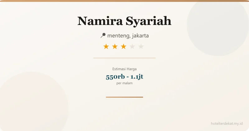 Namira Syariah - Hotel 3 bintang di menteng, jakarta