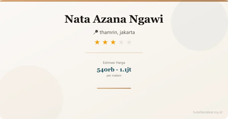 Nata Azana  Ngawi - Hotel 3 bintang di thamrin, jakarta
