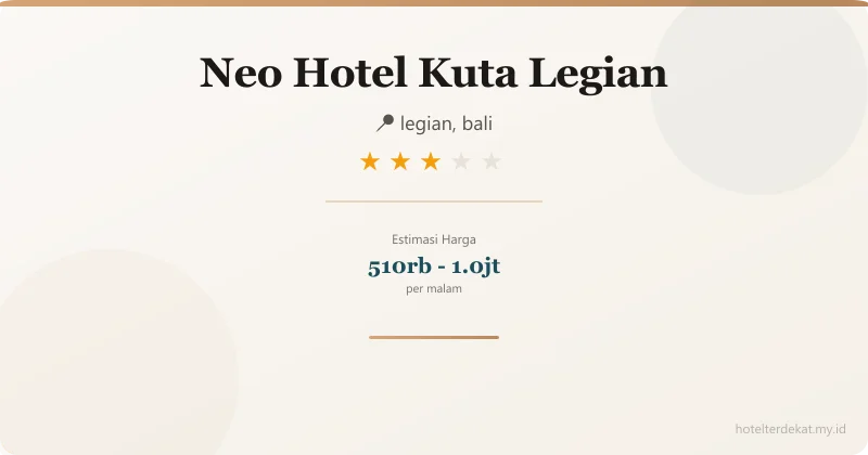 Neo Hotel Kuta Legian - Hotel 3 bintang di legian, bali