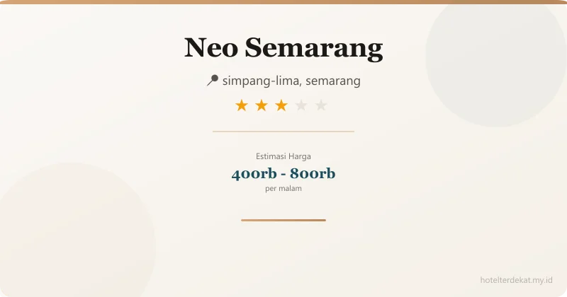 Neo  Semarang - Hotel 3 bintang di simpang-lima, semarang