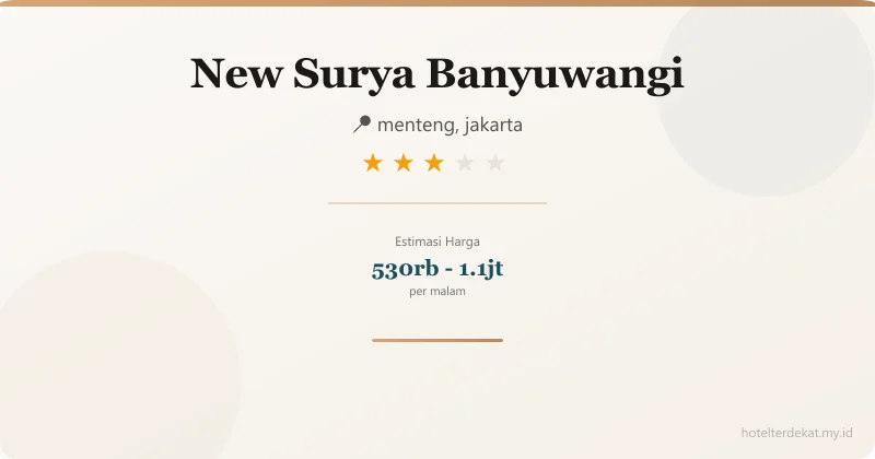 New Surya Banyuwangi - Hotel 3 bintang di menteng, jakarta