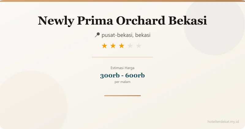 Newly Prima Orchard  Bekasi - Hotel 3 bintang di pusat-bekasi, bekasi