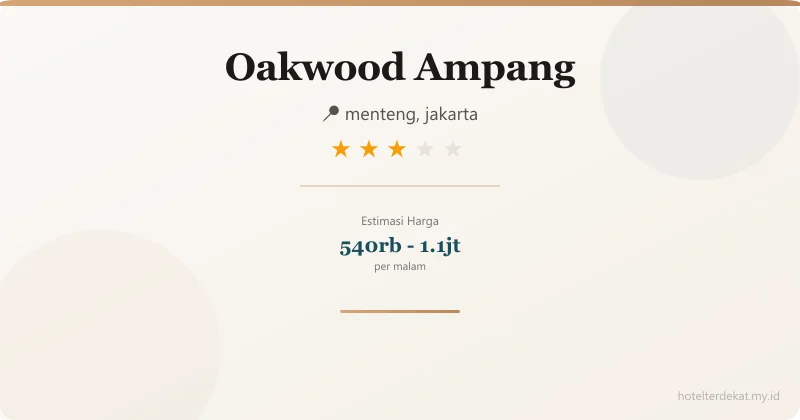Oakwood  Ampang - Hotel 3 bintang di menteng, jakarta