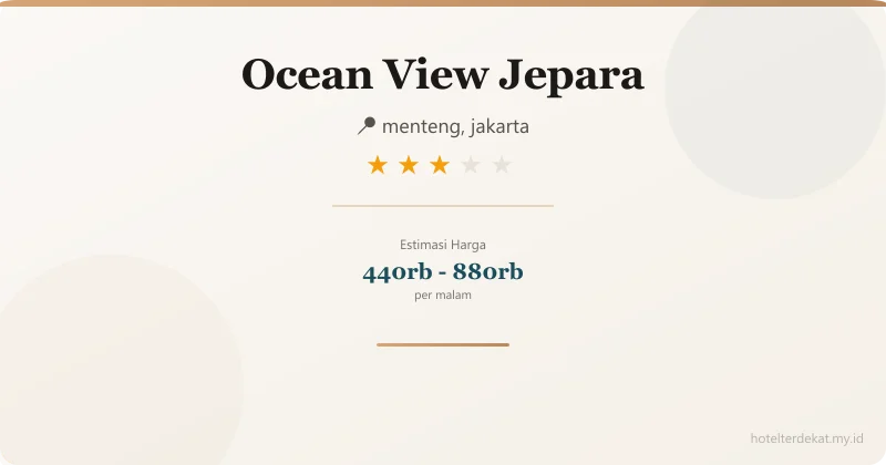 Ocean View Jepara - Hotel 3 bintang di menteng, jakarta