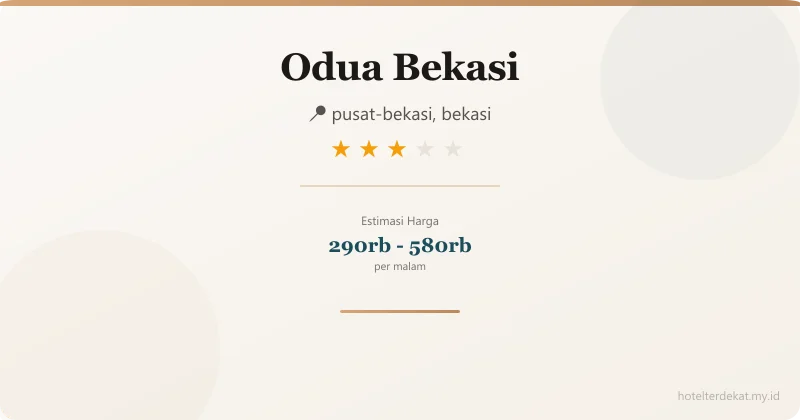 Odua Bekasi - Hotel 3 bintang di pusat-bekasi, bekasi