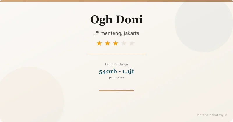 Ogh Doni - Hotel 3 bintang di menteng, jakarta