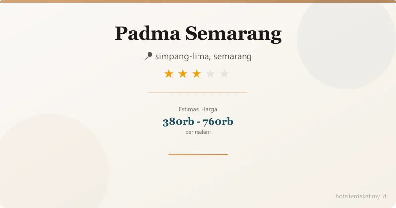 Padma Semarang - Hotel 3 bintang di simpang-lima, semarang