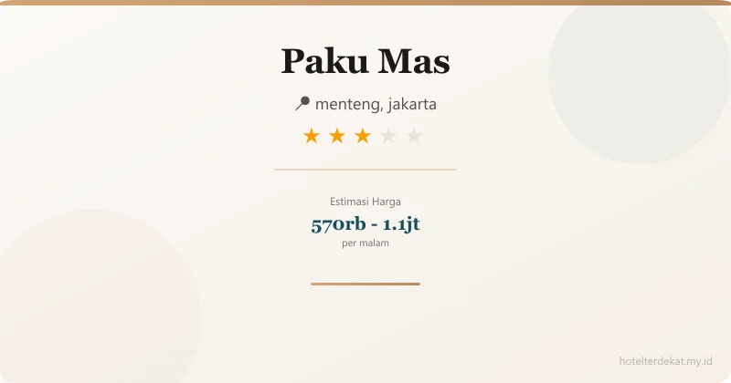 Paku Mas - Hotel 3 bintang di menteng, jakarta