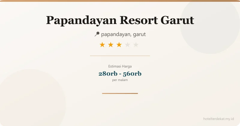 Papandayan Resort Garut - Hotel 3 bintang di papandayan, garut