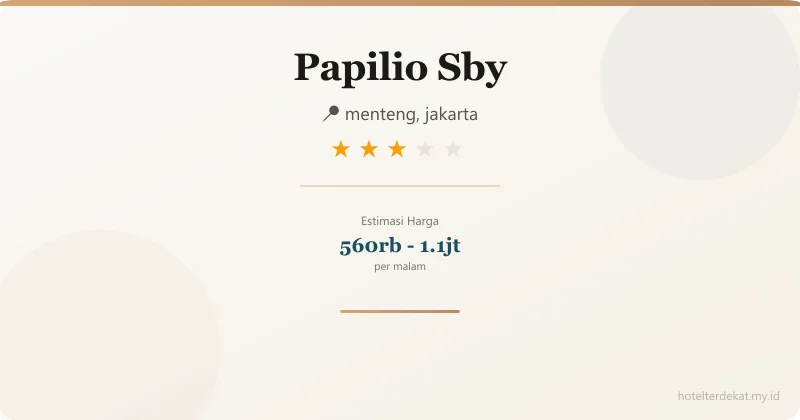 Papilio  Sby - Hotel 3 bintang di menteng, jakarta