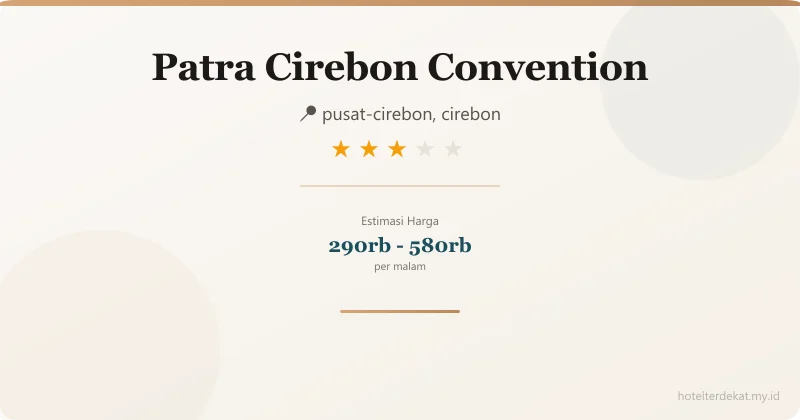 Patra Cirebon Convention - Hotel 3 bintang di pusat-cirebon, cirebon