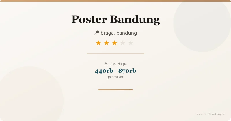 Poster  Bandung - Hotel 3 bintang di braga, bandung