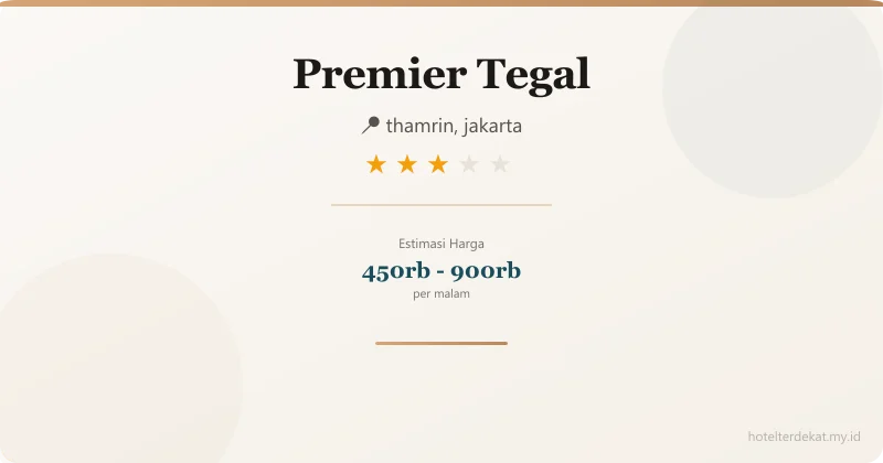 Premier Tegal - Hotel 3 bintang di thamrin, jakarta