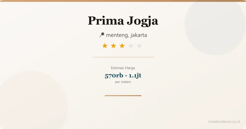 Prima  Jogja - Hotel 3 bintang di menteng, jakarta